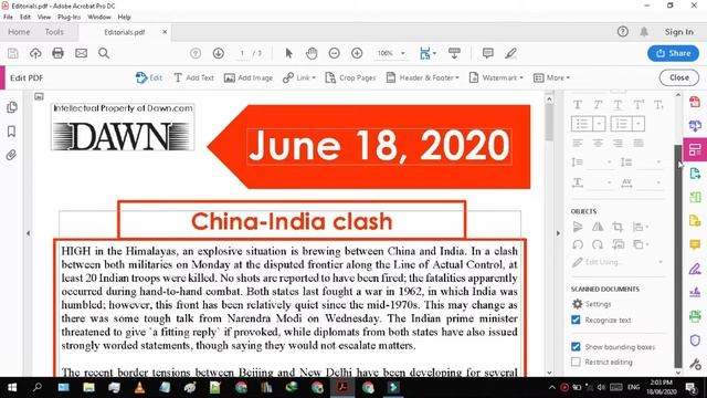 Stop Automatic Text Recognition In Adobe Acrobat Reader