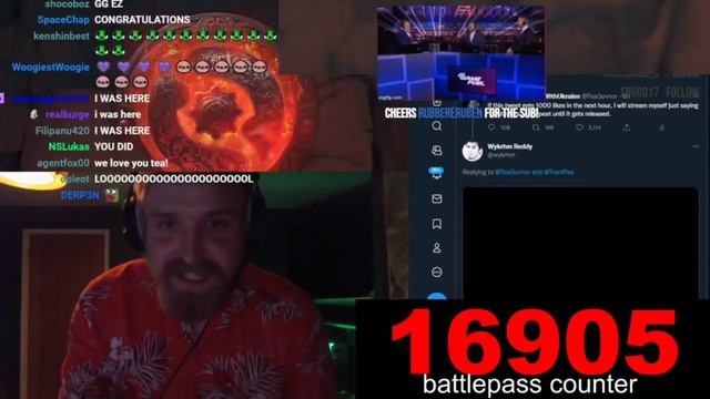 Стример повторял 5 часов фразу “БатлПасс” 17 тысяч раз в ожидании выхода обновления в Дота2. смотреть онлайн