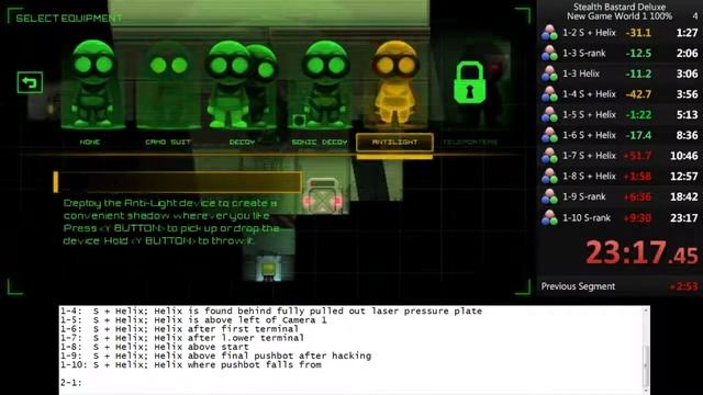 Stealth Bastard Deluxe - New Game 100% World 1 Practice смотреть онлайн