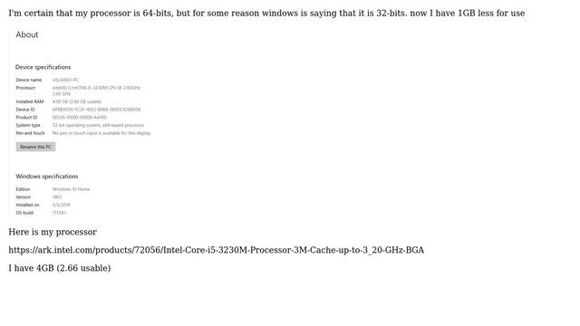 Windows 10 say 32-bits with 64-bits processor? (2 Solutions!!) смотреть онлайн