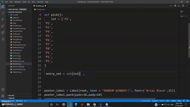 Lottery Machine using Random in TKinter and Python - Python Tutorial (2020) #20 смотреть онлайн