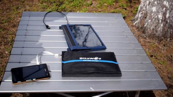 Обзор солнечной панели Blitzwolf 20 Вт. Browse solar panel Blitzwolf 20 watt.