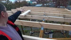 Односкатная крыша МАСТЕРСКОЙ из ПРОФИЛЬНОЙ  ТРУБЫ, своими руками! СТРОПИЛА на односкатной крыше.