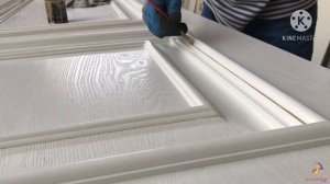 Отделка дверей своими руками. Шпонирование дверь от ясеня