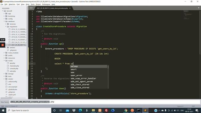 Create and Use Stored Procedure in Laravel 8.0 смотреть онлайн