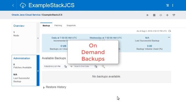 Back Up and Restore an Oracle Java Cloud Service Instance смотреть онлайн