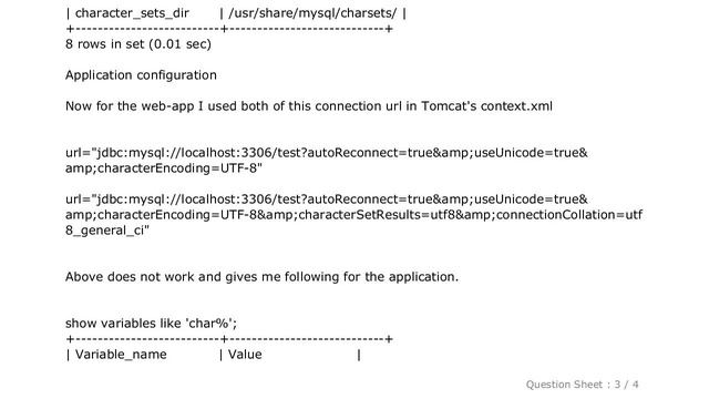 MySQL : JDBC url for MySQL configuration to use utf8 character encoding смотреть онлайн