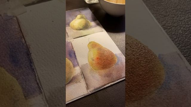 А когда не спится, я рисую груши. Видео в реальном времени. Не убыстренное. смотреть онлайн