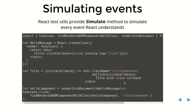 React JS Testing By renderingIntoDoc react-addons-test-utils смотреть онлайн