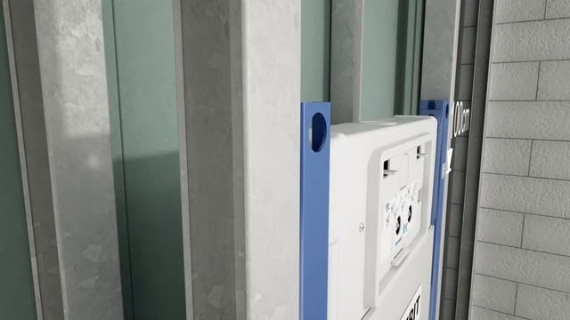 Монтаж инсталляции Geberit Delta (UP100) в профиль смотреть онлайн