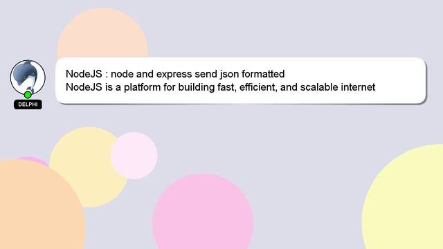 NodeJS : node and express send json formatted смотреть онлайн
