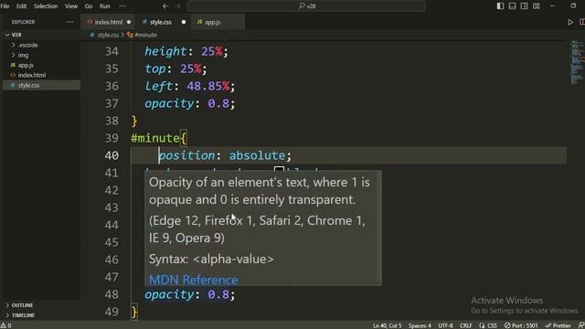How to Create Analog Clock using HTML CSS and JavaScript || Ms. Web Developer?? смотреть онлайн