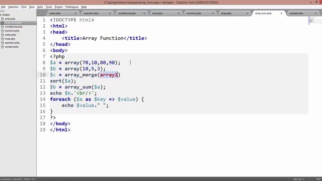 Tutorial PHP - Array Function #8 - Bahasa Indonesia смотреть онлайн