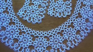 Фриволите иглой. Воротник 2 Часть 4 ( окончание)