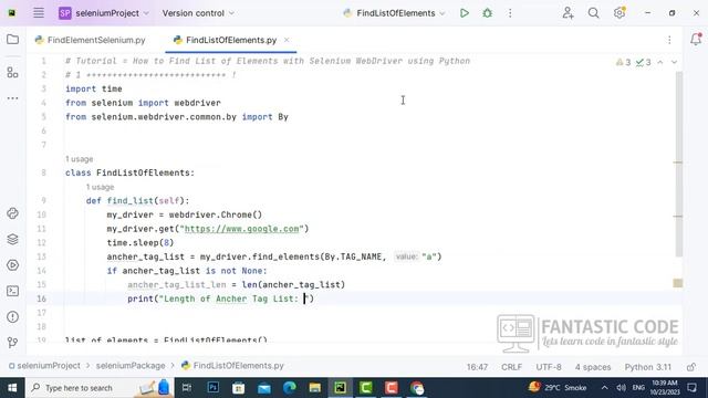 How to Find List of Elements | Selenium WebDriver with Python | Tutorial 8 смотреть онлайн