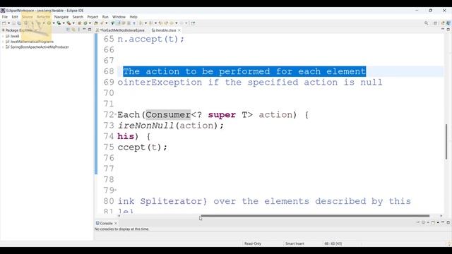 Clarification for passing Consumer interface as a parameter inside forEach method || Java 8 || смотреть онлайн