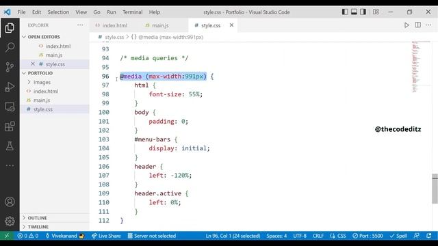 ?2 Create a Responsive PERSONAL PORTFOLIO Website Using [ HTML CSS JavaScript ] смотреть онлайн