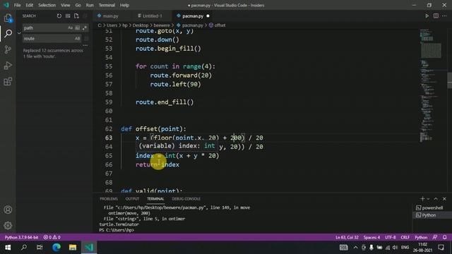 Pacman Game using turtle code in Hindi | How to make pacman game in python | by ikram смотреть онлайн