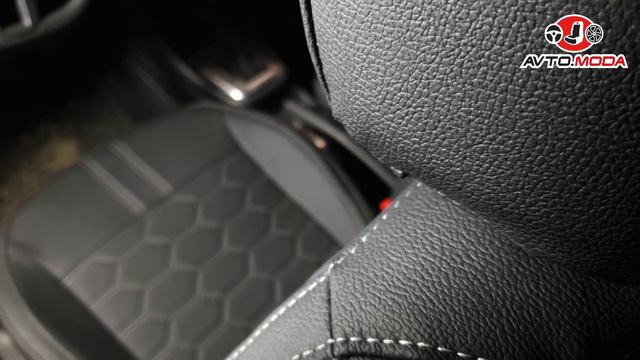 Чехлы Auto-Suit (каркасные) для Volkswagen Polo 5, чёрная экокожа, соты, серая строчка смотреть онлайн