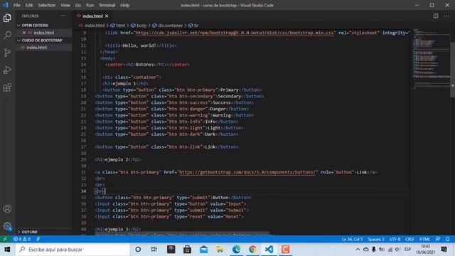 ✅✅ Botones - #07 - Curso Completo de BOOTSTRAP 2021 ?? Versión v5 - Componentes ?? смотреть онлайн