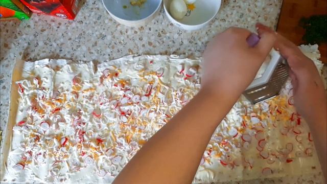 РЕЦЕПТ ЗАКУСКИ ИЗ ЛАВАША И КРАБОВЫХ ПАЛОЧЕК смотреть онлайн