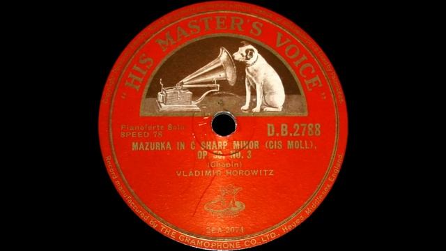 Vladimir Horowitz plays Chopin Mazurka in C sharp minor op. 50, No. 3 (1935) смотреть онлайн