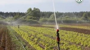 Автоматический полив сельскохозяйственного поля.