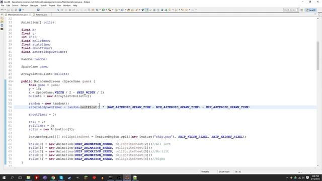 LibGDX 2D Tutorial #11: Asteroids! смотреть онлайн