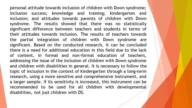 Attitudes of Early Childhood and Preschool Education Students and Teachers towards Inclusion of Chi смотреть онлайн