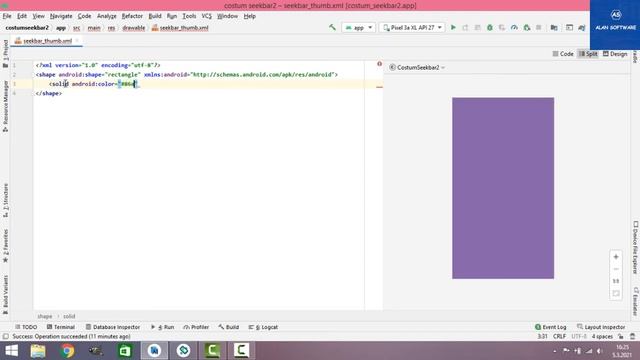 Custom Seekbar - Android Studio/JAVA смотреть онлайн