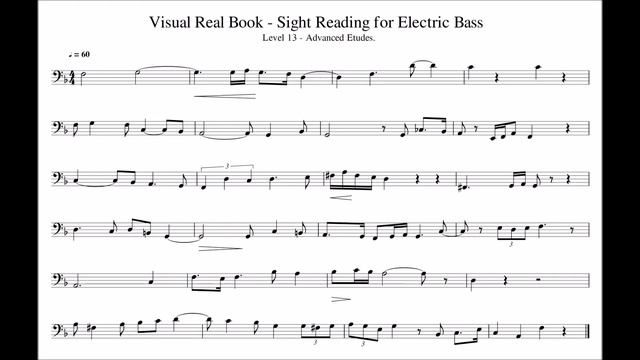 Sight Reading for Bass, Level 13 (Advanced Etudes) - Ex. 01 смотреть онлайн