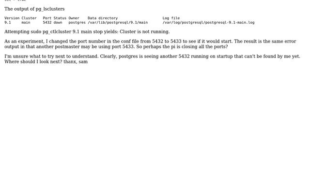 postgresql 9.1 raspberry pi could not bind IPv4 socket (2 Solutions!!) смотреть онлайн