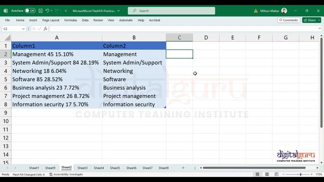 21 | Microsoft Excel - Flash Fill - Instant Text to Columns - Advanced Excel Course смотреть онлайн