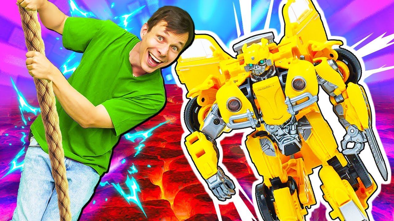 Трансформер БАМБЛБИ и Федя Капуки Кануки пришли в ФИКСИПАРК! Веселые аттракционы и игры для детей смотреть онлайн