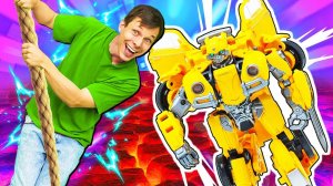 Трансформер БАМБЛБИ и Федя Капуки Кануки пришли в ФИКСИПАРК! Веселые аттракционы и игры для детей