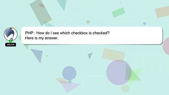 PHP : How do I see which checkbox is checked? смотреть онлайн