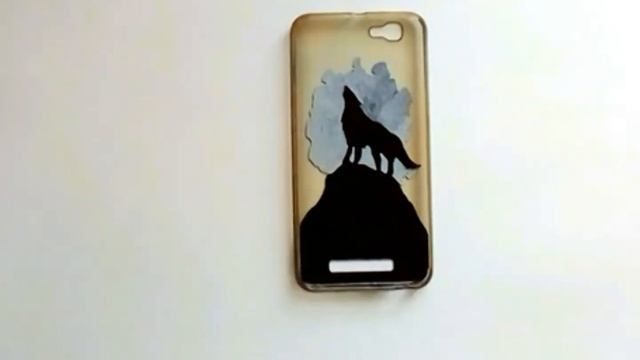 How to draw a wolf on a phone case/ Как нарисовать волк на чехол телефона/ смотреть онлайн