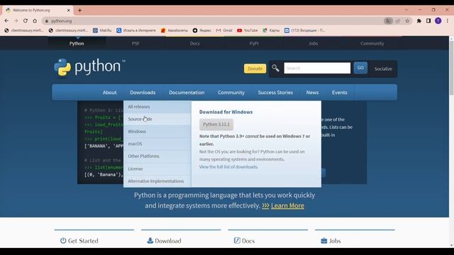 Download Python on OS Windows, Syntax / Установка Python на ОС Windows, Синтаксис смотреть онлайн