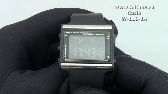 Мужские японские наручные часы Casio W-110-1A смотреть онлайн