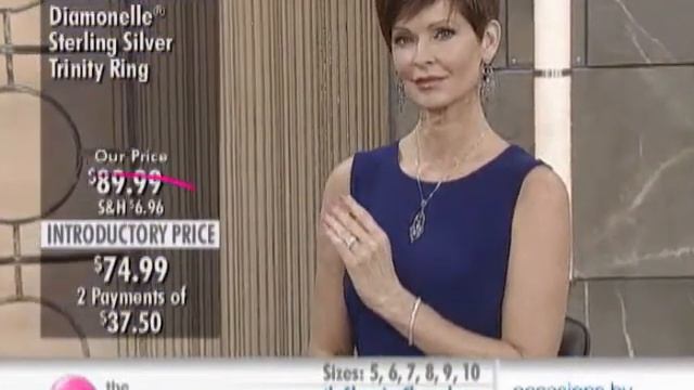Sterling Silver Diamonelle Trinity Ring at The Shopping Channel 457177 смотреть онлайн