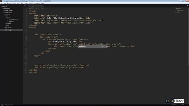Multiple File Upload jQuery AJAX & PHP: Setting Up and Styling HTML Form Part 2/5 Urdu/hindi смотреть онлайн