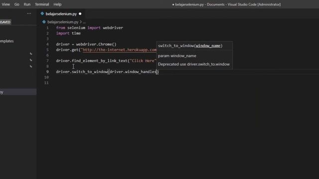 Cara Pindah Browser Tab otomatis | Belajar Selenium Python Bahasa Indonesia смотреть онлайн