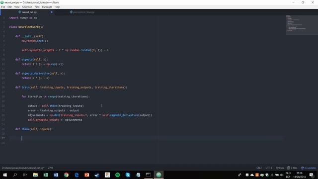 Create a Simple Neural Network in Python from Scratch - Part 2 смотреть онлайн