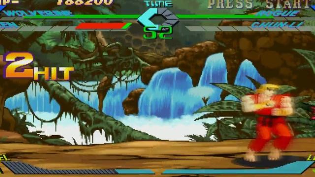 X-Men VS. Street Fighter - Tag Battle With Wolverine and Ken смотреть онлайн