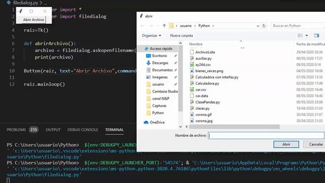 Curso en Python video 42. Interfaz Gráfica 7 - Tkinter abrir o guardar archivos - módulo filedialog смотреть онлайн