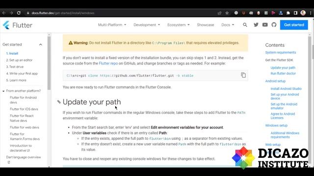 How to Install Flutter in Android Studio | UPDATED | In Hindi | Class - 6th | Dicazo institute. смотреть онлайн