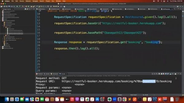 Rest Assured - Path Params, Extract time, Extract response as String