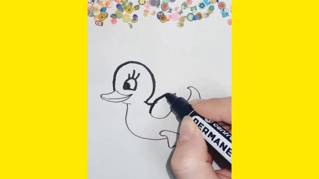 Как нарисовать Утку## просто рисуем ## How to draw a duck## смотреть онлайн