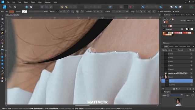 How to draw minimalist faceless portrait illustration [AFFINITY DESIGNER] смотреть онлайн