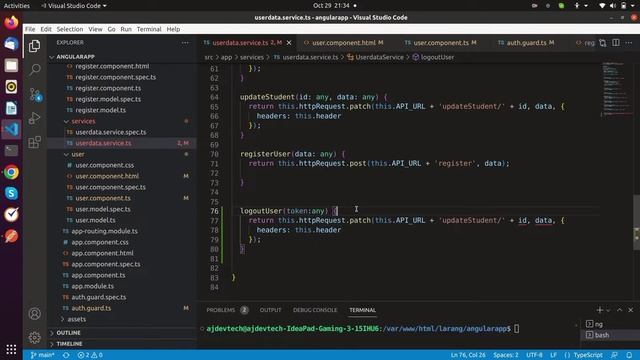 Logout/Signout in Angular with JWT Token | Laravel Angular Tutorial | Part-43 смотреть онлайн